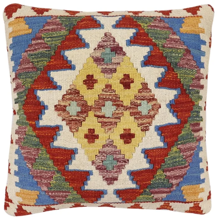 Rustic Kira Turkish Hand-Woven Kilim Pillow