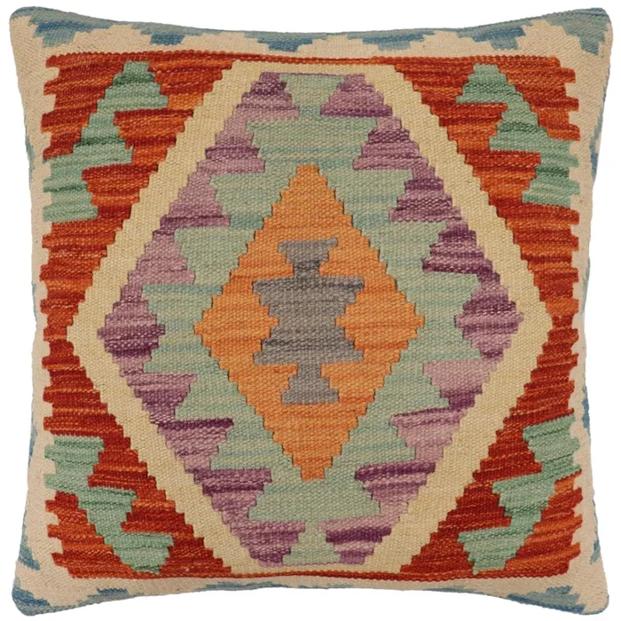 Rustic Knight Turkish Hand-Woven Kilim Pillow