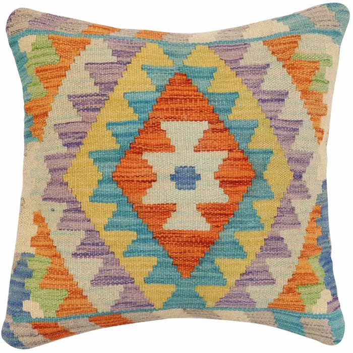 Rustic Maldonad Turkish Hand-Woven Kilim Pillow