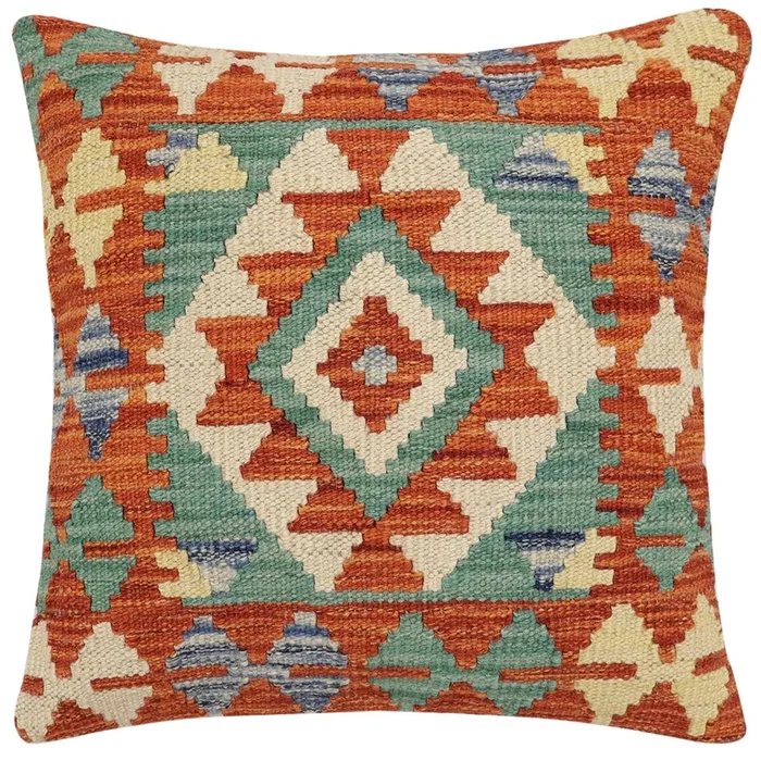 Rustic Marlena Turkish Hand-Woven Kilim Pillow
