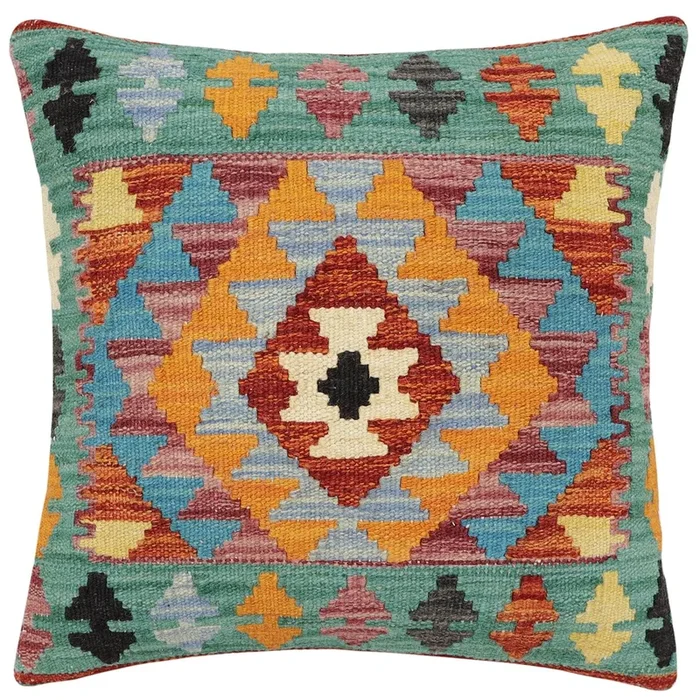 Rustic Rodgers Turkish Hand-Woven Kilim Pillow