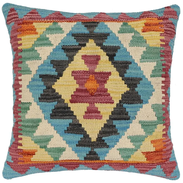 Rustic Samual Turkish Hand-Woven Kilim Pillow