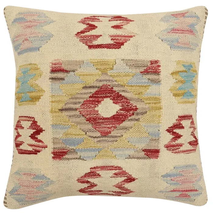 Rustic Tabitha Turkish Hand-Woven Kilim Pillow