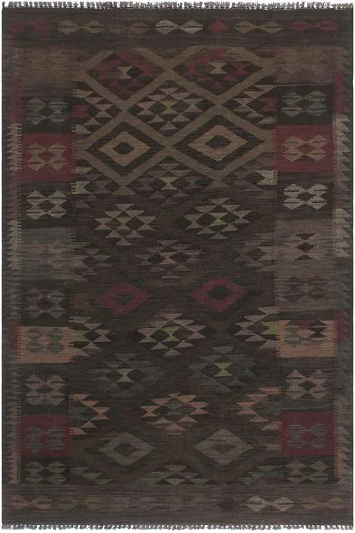 Rustic Turkish Kilim Louis Hand-Woven Wool Rug – 5’9” x 7’10”