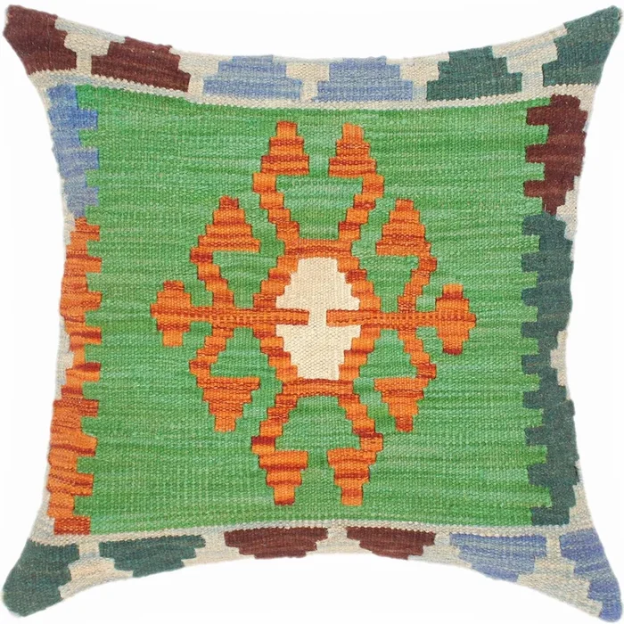 Rustic Turkish Sarita Hand Woven Kilim Throw Pillow