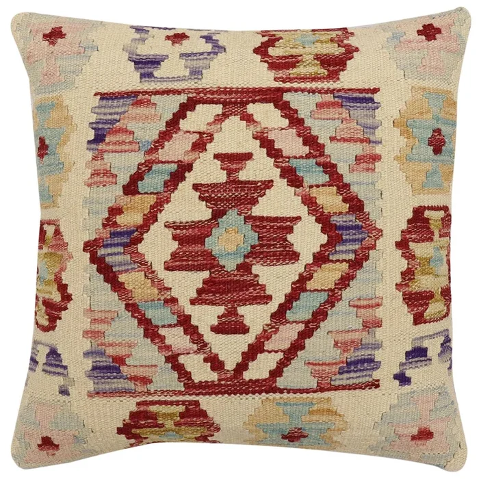 Rustic Wanda Turkish Hand-Woven Kilim Pillow