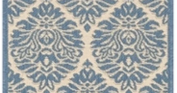 Safavieh Beach House BHS135 Cream / Blue 2′-2″ X 6′ Runner Area Rug