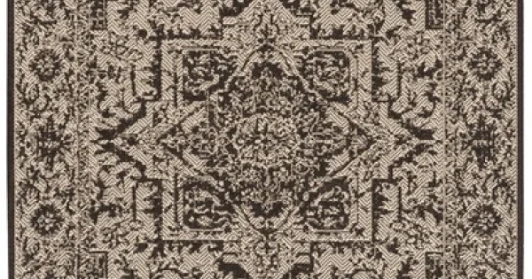 Safavieh Beach House BHS139 Creme / Brown 4′ X 6′ Rectangle Area Rug