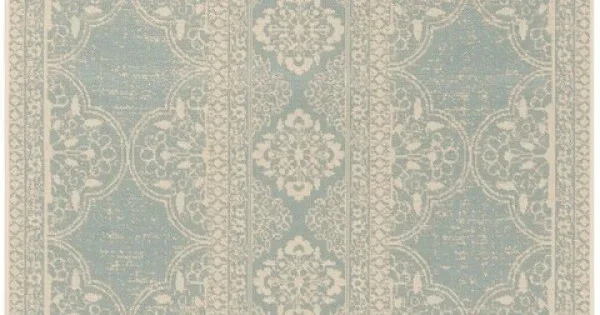 Safavieh Beach House BHS174 Cream / Aqua 2′-2″ X 4′ Accent Area Rug