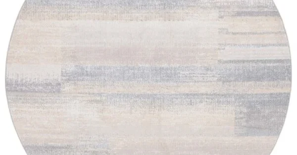 Safavieh Blair Washable BLR216 Grey / Beige 6′-7″ X 6′-7″ Round Area Rug