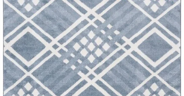 Safavieh Blair Washable BLR228 Blue / Ivory 6′-7″ X 6′-7″ Square Area Rug