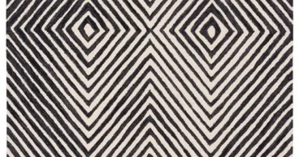 Safavieh Ebony Black / Ivory EBN150 3 ft. X 5 ft. Rectangle Rug