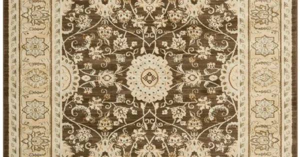 Safavieh Florenteen Brown / Ivory FLR127 5 ft. 1 in. X 7 ft. 7 in. Rectangle Rug