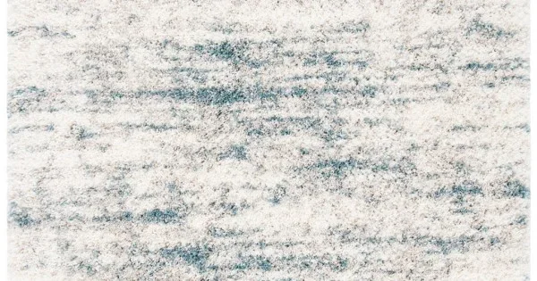 Safavieh Fontana Shag Ivory / Teal FNT873 10 ft. X 14 ft. Rectangle Rug
