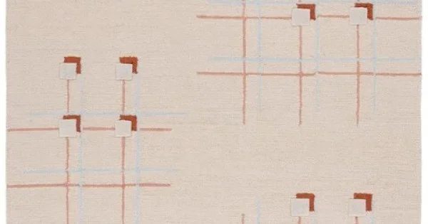 Safavieh Genre Beige / Rust GRE203 6 ft. X 6 ft. Square Rug