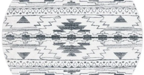 Safavieh Layla Ivory / Grey LAY105 6 ft. 7 in. X 6 ft. 7 in. Round Rug