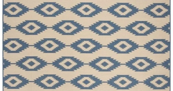 Safavieh Linden Blue / Creme LND171 9 ft. X 12 ft. Rectangle Rug