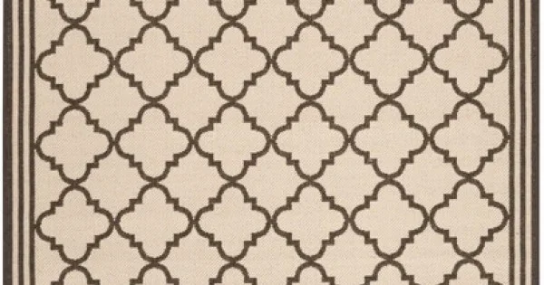 Safavieh Linden Creme / Brown LND121 5 ft. 3 in. X 7 ft. 6 in. Rectangle Rug