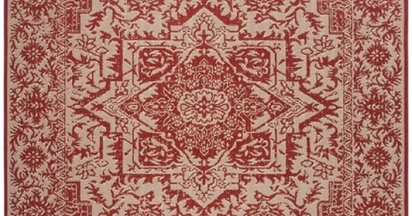 Safavieh Linden Red / Creme LND139 9 ft. X 12 ft. Rectangle Rug