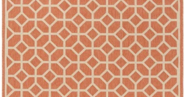Safavieh Linden Rust / Creme LND127 5 ft. 3 in. X 7 ft. 6 in. Rectangle Rug