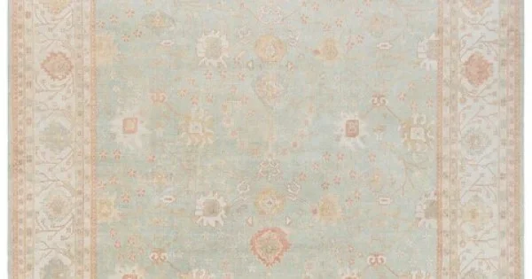 Safavieh Oushak Dark Green / Light Green OSH117 4 ft. X 6 ft. Rectangle Rug