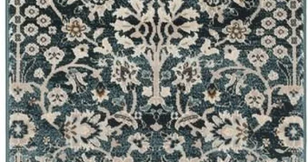 Safavieh Serenity Turquoise / Cream SER209 2 ft. 3 in. X 8 ft. Runner Rug