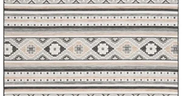 Safavieh Sunrise Grey / Beige Black SUN629 4 ft. X 5 ft. 7 in. Rectangle Rug