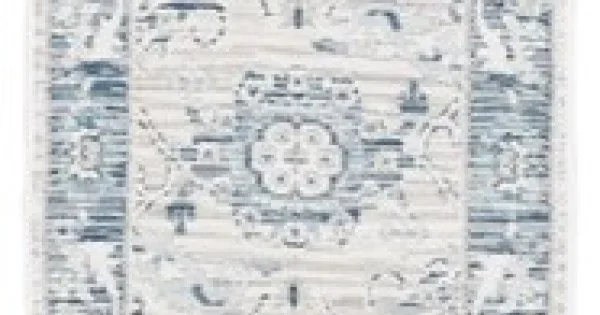 Safavieh Sunrise Grey / Blue Ivory SUN624 2 ft. X 8 ft. Runner Rug