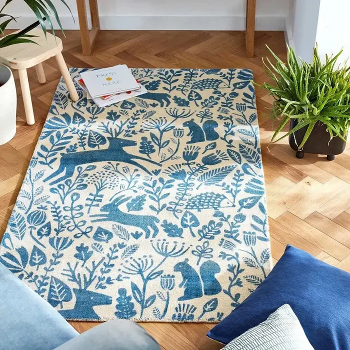 Scion Screen Printed Kelda Cobalt 023508 Rug