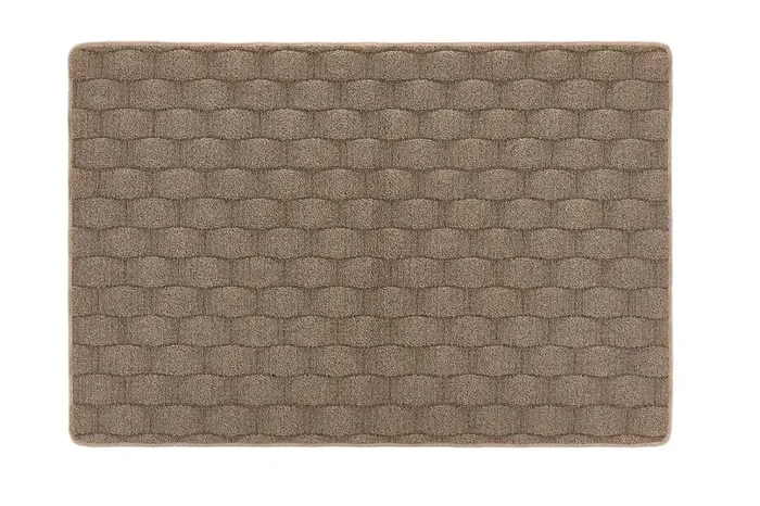 Sculptured Washable Basket Weave Mink Rug