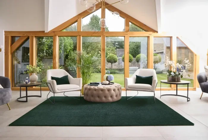 Sense Hug Rug Forest Green Washable