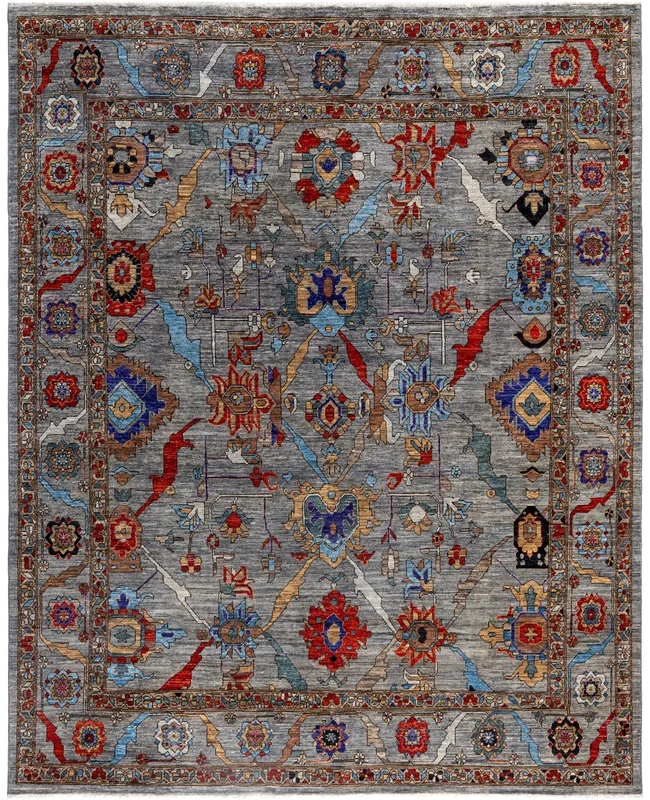 Serapi One-of-a-Kind Wool Gray Area Rug 8′ 1″ x 10′ 0″