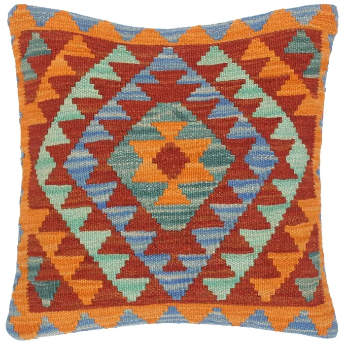 Shabby Chic Turkish Sidney Hand Woven Kilim Throw Pillow