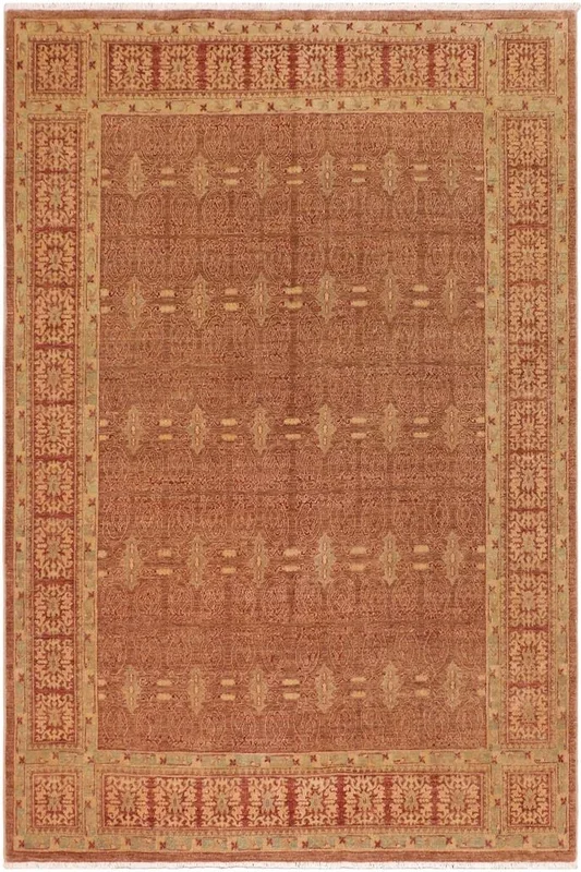 Shabby Chic Ziegler Aileen Brown/Copper Wool Rug – 8’1” x 9’7”