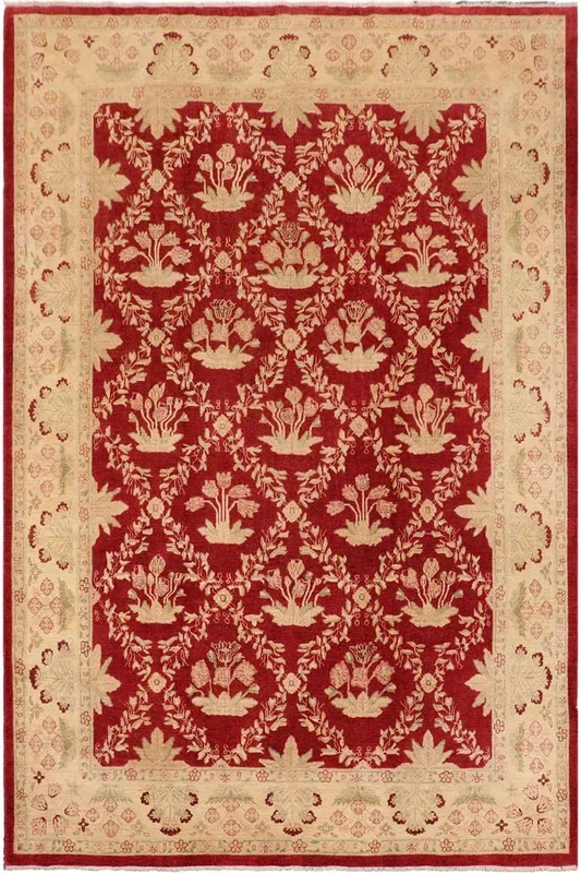 Shabby Chic Ziegler Arletha Red/Gold Wool Rug – 10’0” x 13’9”