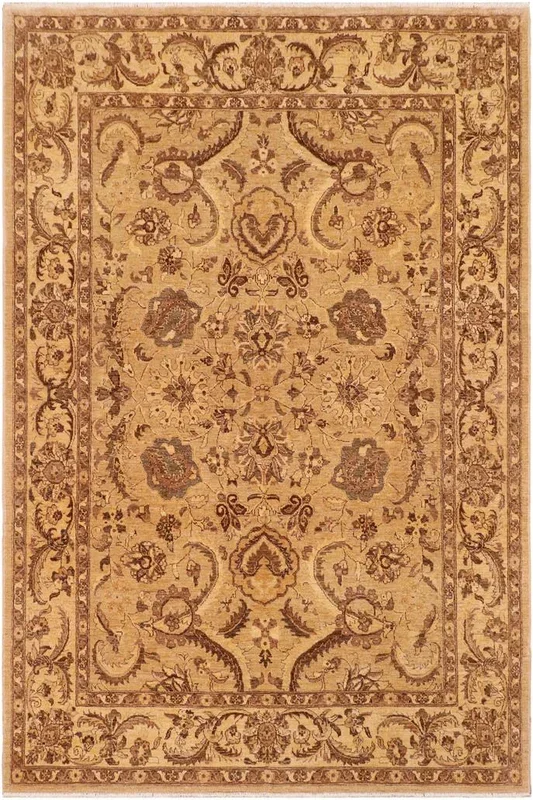 Shabby Chic Ziegler Ava Gray/Tan Wool Rug – 8’1” x 10’0”
