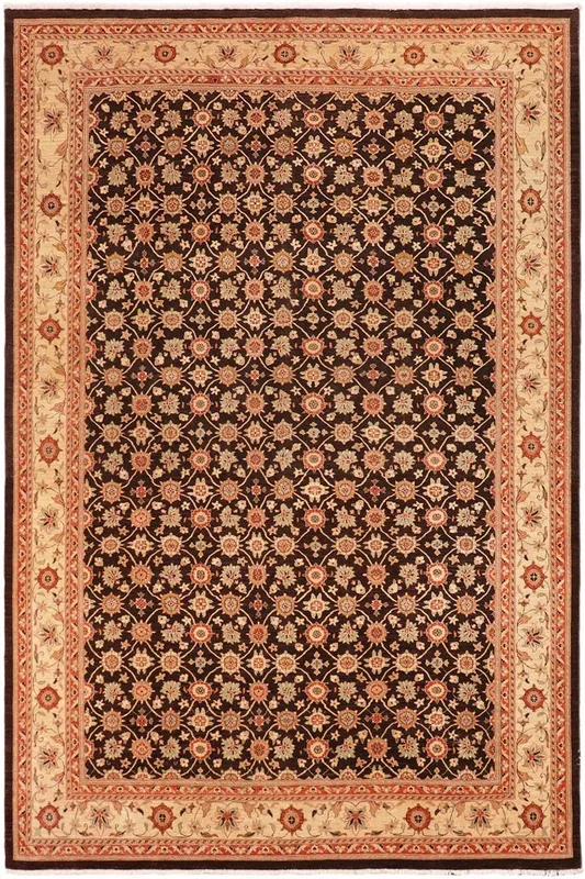 Shabby Chic Ziegler Christie Brown/Beige Wool Rug – 9’10” x 13’10”