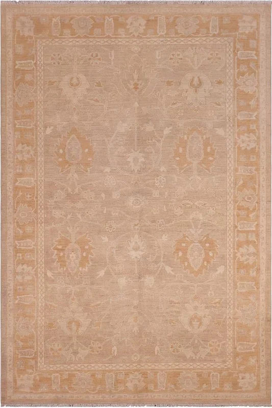 Shabby Chic Ziegler Evelia Dark Blue/Light Gold Wool Rug – 6’0” x 9’0”