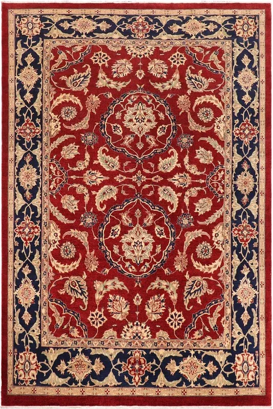 Shabby Chic Ziegler Glennie Red/Blue Wool Rug – 10’6” x 13’10”