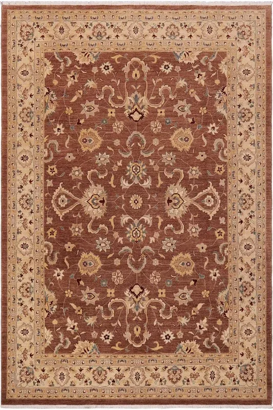 Shabby Chic Ziegler Julia Brown/Beige Wool Rug – 8’11” x 11’5”