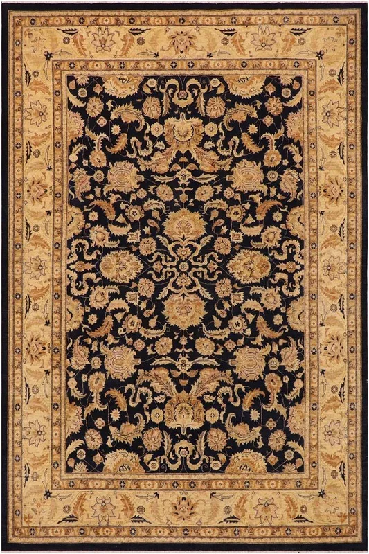 Shabby Chic Ziegler Juliane Blue/Tan Wool Rug – 8’11” x 11’10”
