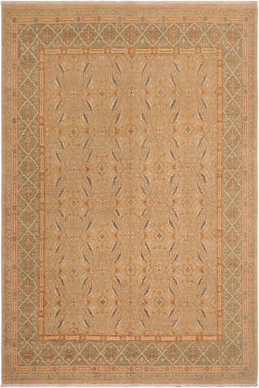 Shabby Chic Ziegler Lashawna Tan/Green Wool Rug – 8’10” x 10’1”