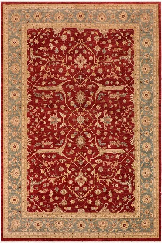 Shabby Chic Ziegler Leigh Red/Blue Wool Rug – 10’2” x 14’0”
