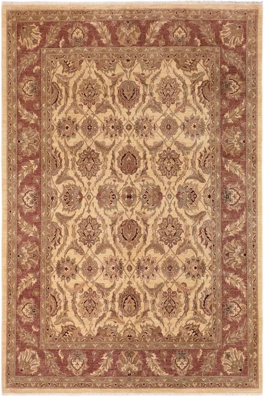 Shabby Chic Ziegler Maile Beige/Brown Wool Rug – 8’1” x 9’9”