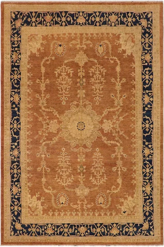 Shabby Chic Ziegler Molly Brown/Blue Wool Rug – 9’1” x 11’5”
