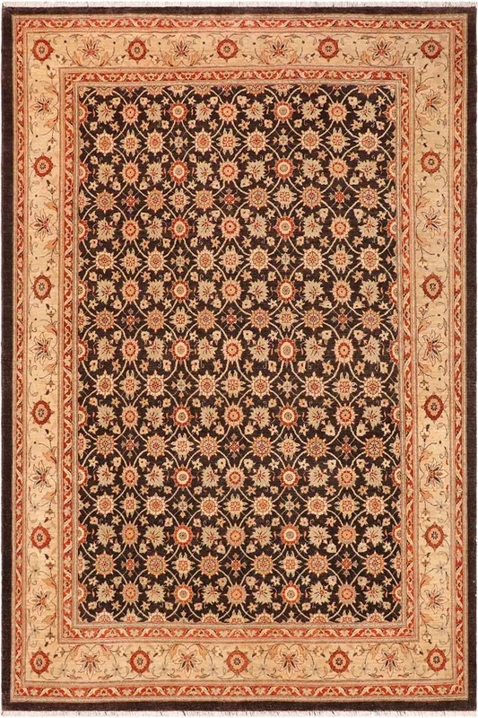Shabby Chic Ziegler Opal Brown/Beige Wool Rug – 9’1” x 11’9”