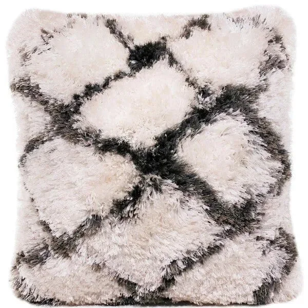 Shag 07753WLT White/Black Lattice Pillow