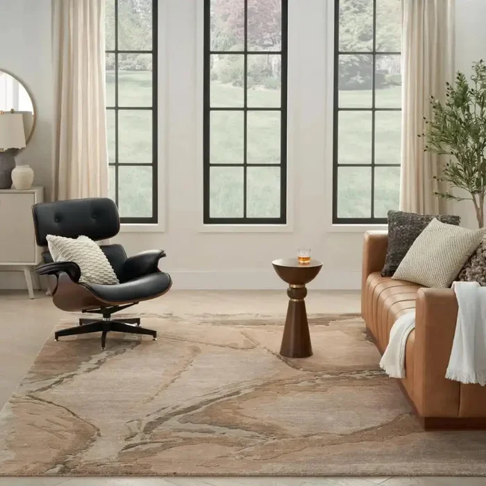 Silk Shadows SHA24 Beige Silver Rug