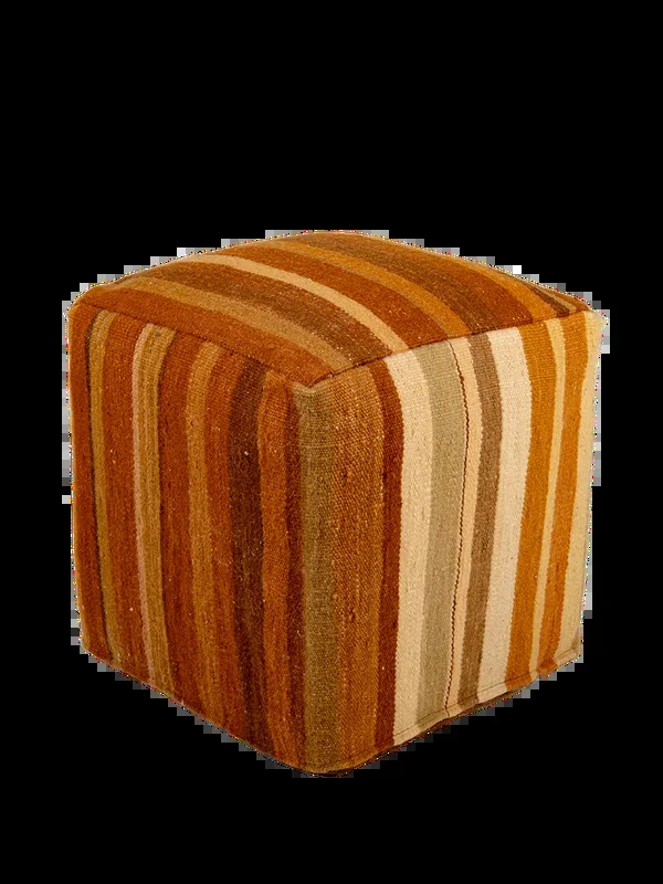 Siroua Shades | Sunstone Stripe Pouf
