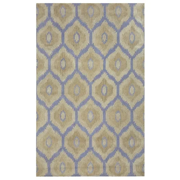 Size 5′ x 8′ Light Tan, Dark Tan, Honey Comb Diamonds Rizzy Rugs Rockport Area Rug